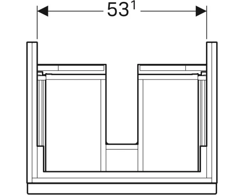 Тумба платина глянец 59,5 см Geberit iCon 840262000