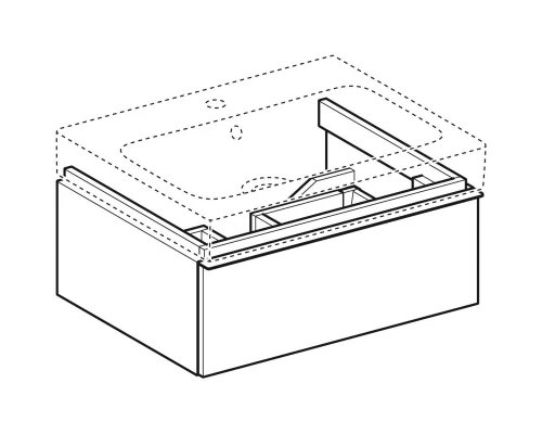 Тумба платина глянец 59,5 см Geberit iCon 840262000