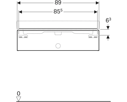Тумба натуральный дуб 89 см Geberit iCon 841292000
