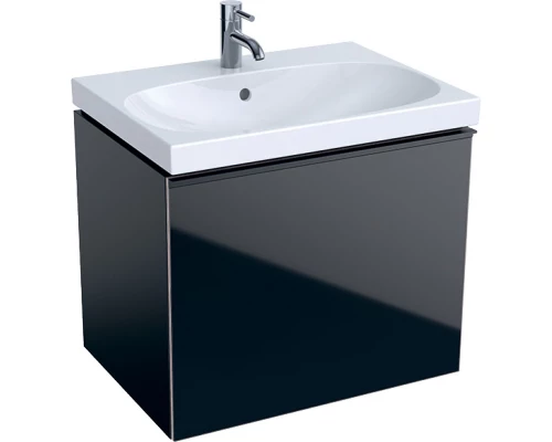 Тумба черный глянец/черный матовый 64 см Geberit Acanto 500.610.16.1