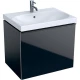 Тумба черный глянец/черный матовый 64 см Geberit Acanto 500.610.16.1