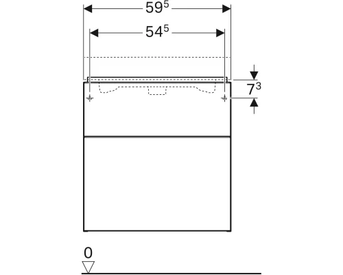 Тумба платина глянец 59,5 см Geberit iCon 840362000
