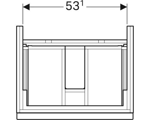 Тумба платина глянец 59,5 см Geberit iCon 840362000