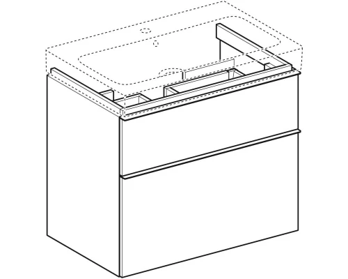 Тумба темно-серый матовый 74 см Geberit iCon 841376000