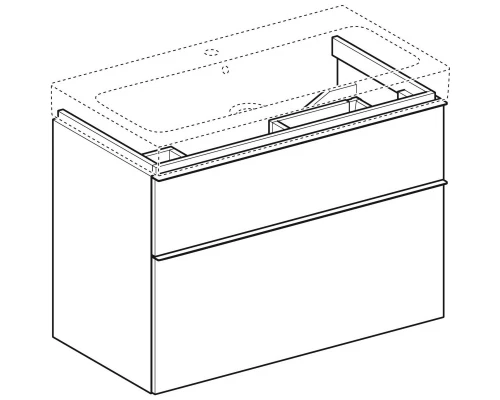 Тумба платина глянец 89 см Geberit iCon 840392000