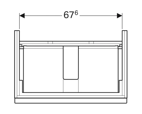 Тумба платина глянец 74 см Geberit iCon 840377000