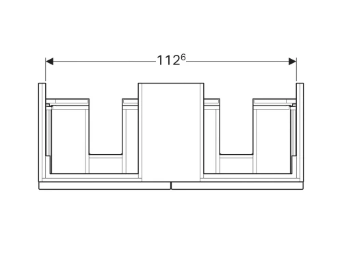 Тумба натуральный дуб 119 см Geberit iCon 841322000