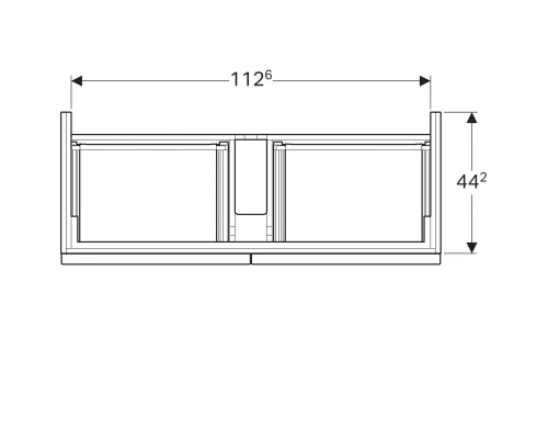 Тумба платина глянец 119 см Geberit iCon 840422000