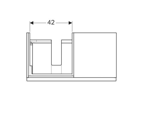 Тумба белый глянец 89 см Geberit iCon 840490000