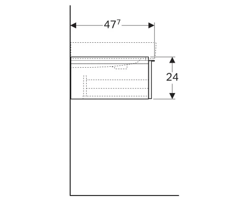 Тумба белый глянец 89 см Geberit iCon 840590000