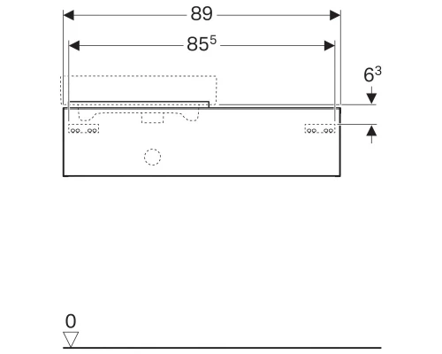 Тумба натуральный дуб 89 см Geberit iCon 841492000