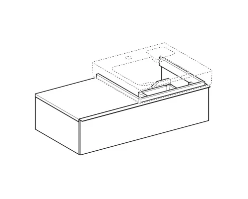 Тумба темно-серый матовый 89 см Geberit iCon 841591000