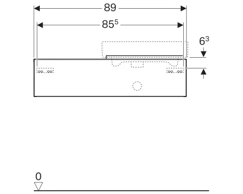 Тумба натуральный дуб 89 см Geberit iCon 841592000