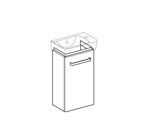 Тумба белый глянец/белый матовый 34,8 см Geberit Renova Compact 862040000