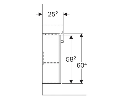 Тумба белый глянец/белый матовый 34,8 см Geberit Renova Compact 862040000