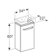 Тумба белый глянец/белый матовый 34,8 см Geberit Renova Compact 862040000