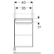 Тумба белый глянец/белый матовый 40 см Geberit Renova Compact 862045000