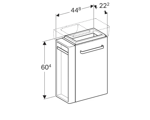 Тумба белый глянец/белый матовый 44,8 см Geberit Renova Compact 862250000