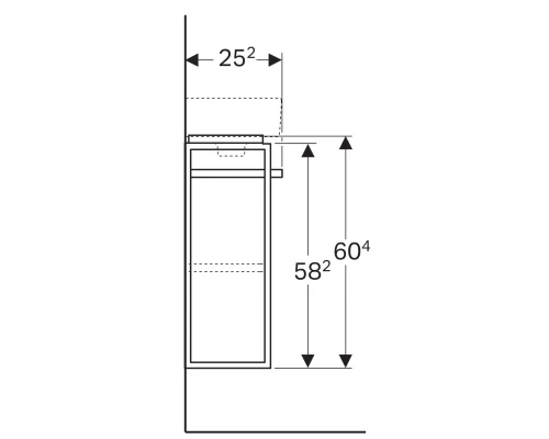Тумба белый глянец/белый матовый 44,8 см Geberit Renova Compact 862250000