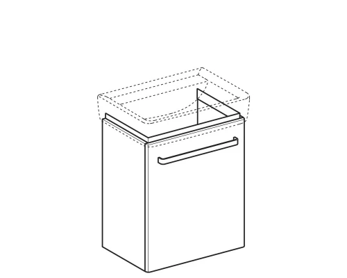 Тумба белый глянец/белый матовый 50 см Geberit Renova Compact 862055000