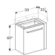 Тумба белый глянец/белый матовый 59 см Geberit Renova Compact 862065000