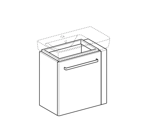 Тумба белый глянец/белый матовый 59 см Geberit Renova Compact 862065000