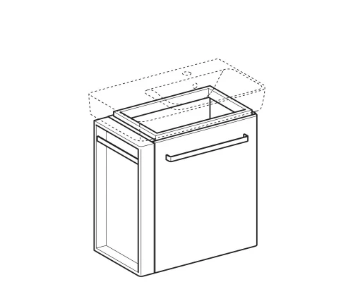 Тумба светло-серый глянец/светло-серый матовый 59 см Geberit Renova Compact 862266000