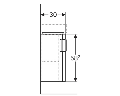 Тумба светло-серый глянец/светло-серый матовый 30x30 см Geberit Renova Compact 862133000