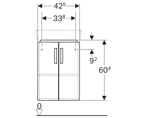 Тумба светло-серый глянец/светло-серый матовый 30x30 см Geberit Renova Compact 862133000