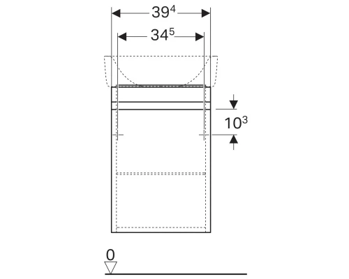Тумба белый глянец 39,4 см Geberit Renova Plan 869045000
