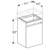 Тумба белый глянец 41,4 см Geberit Renova Plan 869050000