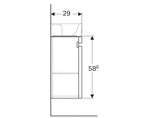 Тумба темно-серый матовый 39,4 см Geberit Renova Plan 869046000