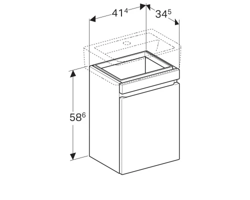 Тумба темно-серый матовый 41,4 см Geberit Renova Plan 869051000