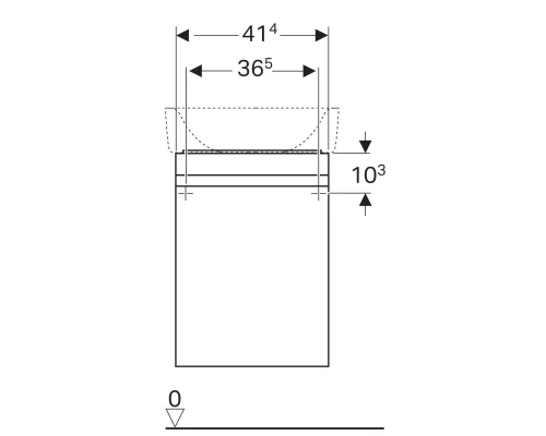 Тумба темно-серый матовый 41,4 см Geberit Renova Plan 869051000