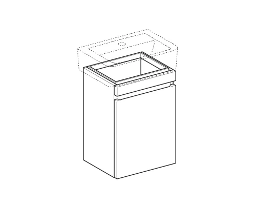 Тумба темно-серый матовый 41,4 см Geberit Renova Plan 869051000