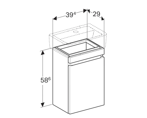 Тумба вяз 39,4 см Geberit Renova Plan 869047000