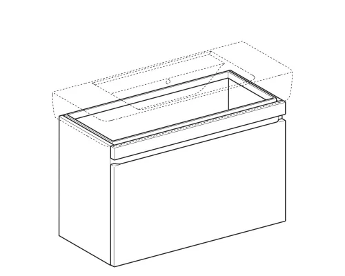 Тумба белый глянец 92,6 см Geberit Renova Plan 869100000