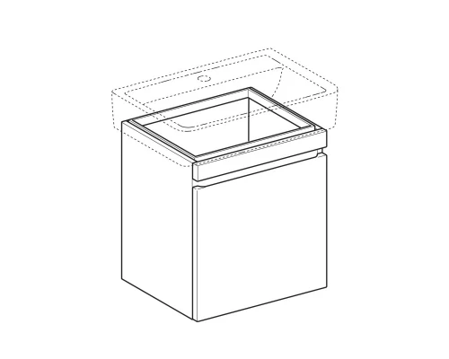 Тумба белый глянец 52,6 см Geberit Renova Plan 869600000