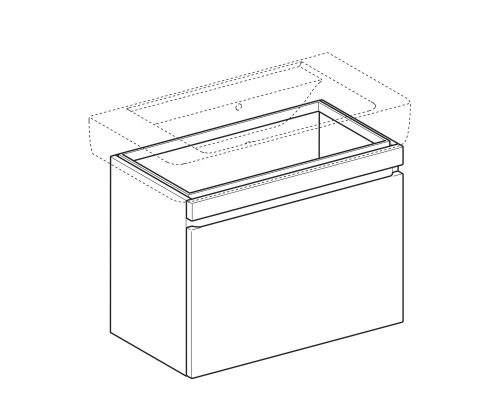 Тумба белый глянец 77,6 см Geberit Renova Plan 869850000