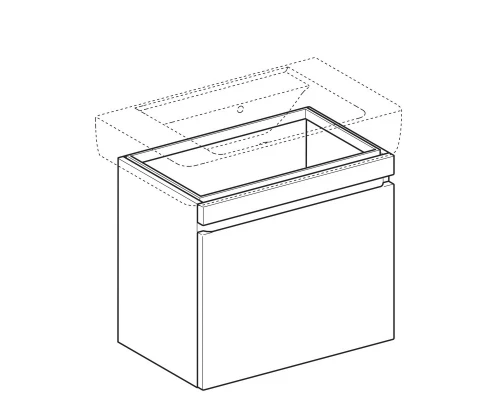 Тумба темно-серый матовый 67,6 см Geberit Renova Plan 869751000
