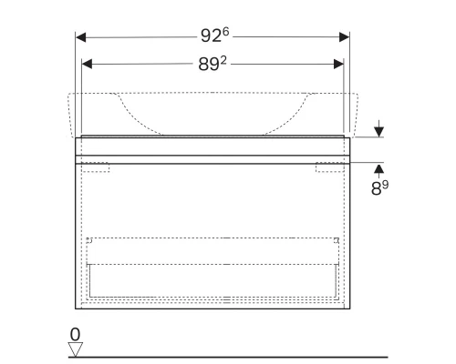 Тумба темно-серый матовый 92,6 см Geberit Renova Plan 869101000