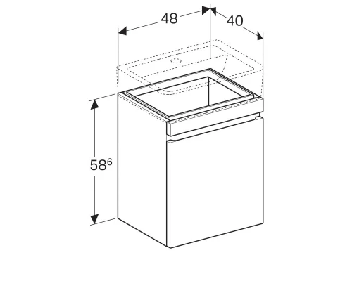 Тумба вяз 48 см Geberit Renova Plan 869552000