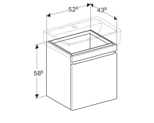 Тумба вяз 52,6 см Geberit Renova Plan 869602000