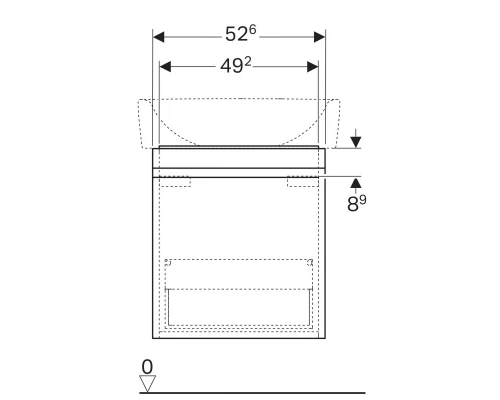 Тумба натуральный дуб 52,6 см Geberit Renova Plan 869603000