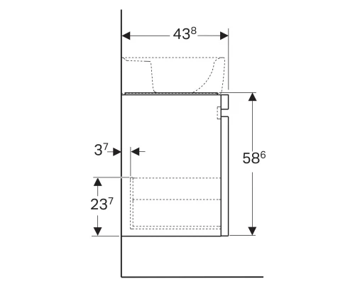 Тумба натуральный дуб 67,6 см Geberit Renova Plan 869753000