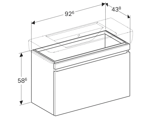 Тумба натуральный дуб 92,6 см Geberit Renova Plan 869103000