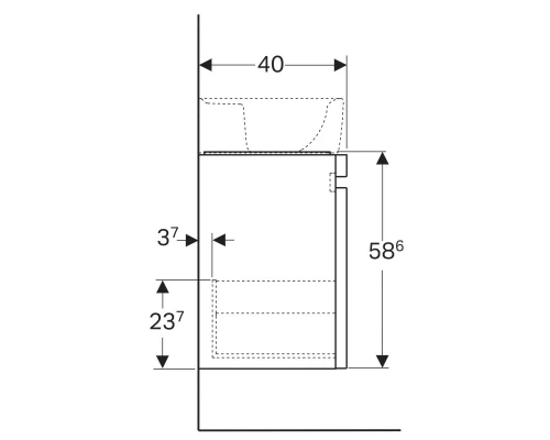 Тумба натуральный дуб 48 см Geberit Renova Plan 869553000