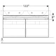 Тумба белый глянец 122,6 см Geberit Renova Plan 869130000
