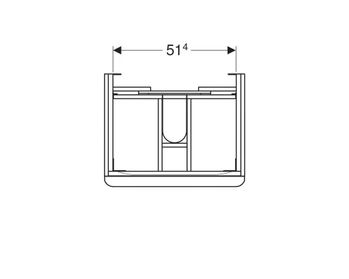 Тумба под раковину Geberit Smyle Square 58x61 500.352.00.1 белый