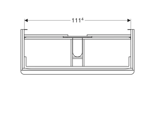 500.355.00.1 Geberit Smyle Square Шкафчик под раковину с двумя выдвижными ящиками, для раковины 120 см, высота 61.7 см, белый глянец